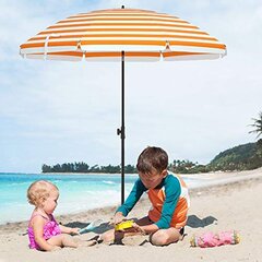 Складной пляжный/садовый зонт Ø 160 см GPU60OW цена и информация | Зонты, маркизы, стойки | 220.lv