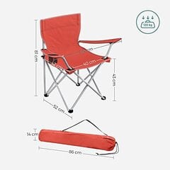 Набор складных стульев для кемпинга, 2 шт. цена и информация | Туристическая мебель | 220.lv