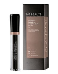 Uzacu gels M2 Beaute Eyebrow Enhancer Color & Care, brown, 6 ml cena un informācija | Acu ēnas, skropstu tušas, zīmuļi, serumi | 220.lv