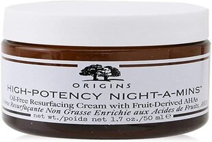 Nakts mitrinošs krēms-skrubis Origins High-Potency Night-A-Mins Resurfacing, 50 ml cena un informācija | Sejas krēmi | 220.lv