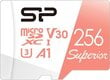 Silicon Power microSDXC Card 256GB UHS-I U3 A1 Class 10 V30 + Adapteris cena un informācija | Atmiņas kartes mobilajiem telefoniem | 220.lv