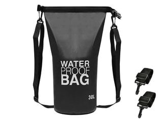 Ūdensizturīgs maisiņš 30l melns cena un informācija | Ūdensizturīgas somas, maisi, lietusmēteļi | 220.lv