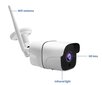 WiFi IP kamera Powermax PMX 5.0MP Āra drošības kamera / ūdensnecaurlaidīga / nakts redzamība / maksimālais 128G TF kartes atbalsts cena un informācija | Novērošanas kameras | 220.lv