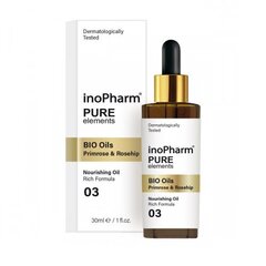 Sejas un kakla serums ar naktssveces un mežrozīšu eļļām Inopharm Pure, 30ml цена и информация | Сыворотки для лица, масла | 220.lv