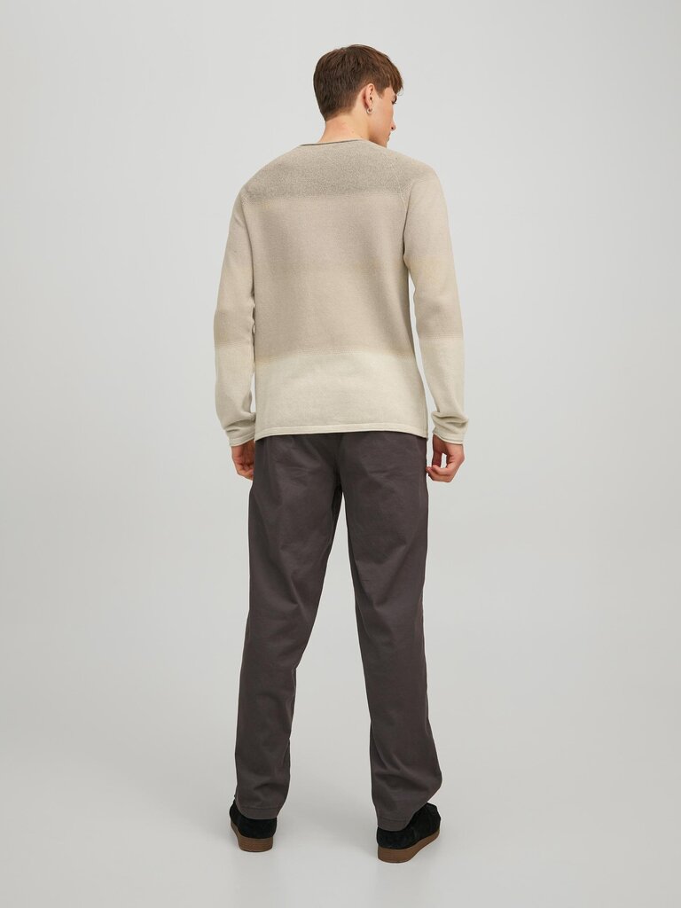 Jack & Jones vīriešu pulovers 12157321*02, gaiši bēšs/oatmeal 5715311444430 cena un informācija | Vīriešu džemperi | 220.lv