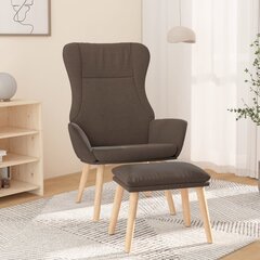 Кресло с откидной спинкой и подставкой для ног, коричневый цена и информация | Кресла в гостиную | 220.lv