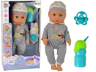Кукла-младенец, 38 см, серая цена и информация | Игрушки для девочек | 220.lv