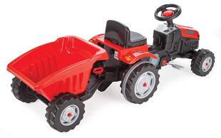 Педальный трактор с прицепом, красный цена и информация | Игрушки для мальчиков | 220.lv