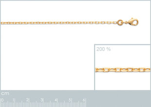 Цепочка с золотым покрытием 750°, 80 см, произведено во Франции цена и информация | Украшения на шею | 220.lv
