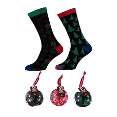 Рождественские мужские носки Apollo Подарочный пузырь, 2 пары цена и информация | Мужские носки | 220.lv