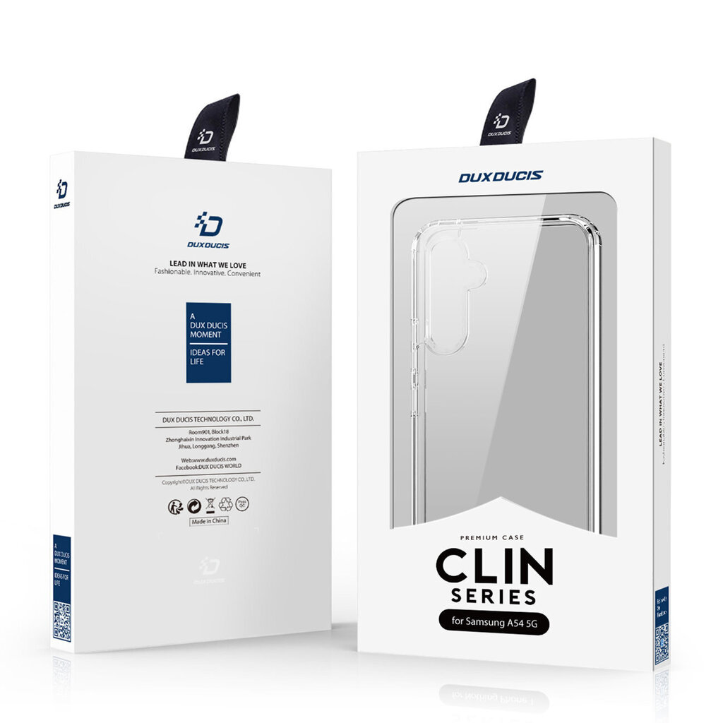 Dux Ducis Clin piemērots Samsung Galaxy A54 5G, caurspīdīgs cena un informācija | Telefonu vāciņi, maciņi | 220.lv
