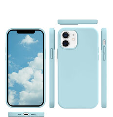 Komplekts - silikona vāciņš paredzēts iPhone 12 zils un Privacy aizsargstikls. cena un informācija | Telefonu vāciņi, maciņi | 220.lv