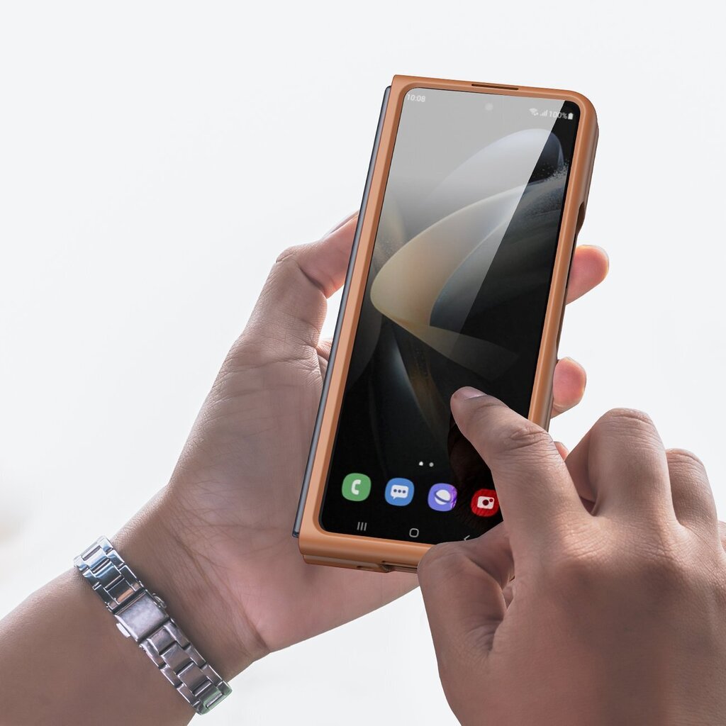 Dux Ducis Venice piemērots Samsung Galaxy Z Fold 4, brūns cena un informācija | Telefonu vāciņi, maciņi | 220.lv