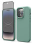 Komplekts - silikona vāciņš paredzēts iPhone 14 Pro zaļš un Privacy aizsargstikls. cena un informācija | Telefonu vāciņi, maciņi | 220.lv