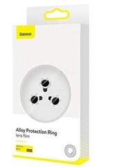 Защитное стекло для камеры iPhone 11 Pro/11 Pro Max Baseus Alloy Protection Ring - Серебристое цена и информация | Защитные пленки для телефонов | 220.lv