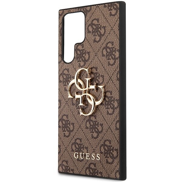 Original GUESS - 4G Big Metal Logo - Samsung Galaxy S23 Ultra , brūns cena un informācija | Telefonu vāciņi, maciņi | 220.lv