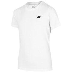 T-krekls 4F Jr HJZ22 JTSM001 10S, balts cena un informācija | 4F Apģērbs, apavi bērniem un zīdaiņiem | 220.lv