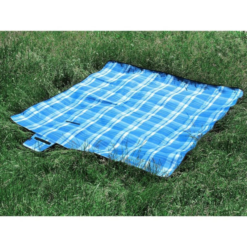 Piknika paklājiņš SMJ Camp Blue 200 cm X 200 cm cena un informācija | Vingrošanas riņķi un nūjas | 220.lv