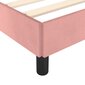 vidaXL gultas rāmis ar galvgali, rozā samts, 90x200 cm cena un informācija | Gultas | 220.lv
