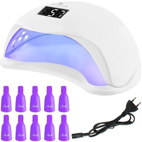Beautylushh UV / LED nagu lampa, 48W + 10 klipši cena un informācija | Pedikīra, manikīra piederumi | 220.lv
