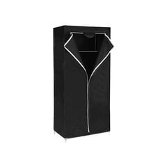 Тканевый гардероб 160 х 75 х 45 см., черный цена и информация | Шкафы | 220.lv