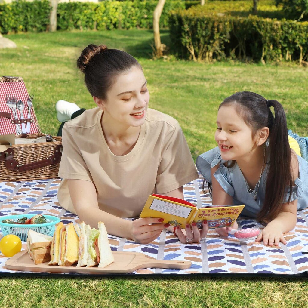 Piknika sega krāsainas lapas 200x200 cm cena un informācija | Tūrisma matrači un paklājiņi | 220.lv