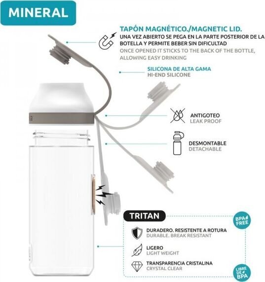 Pudele Quokka Mineral, 520 ml цена и информация | Ūdens pudeles | 220.lv