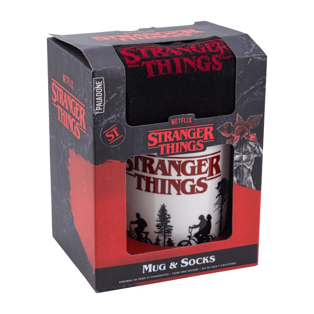 Stranger Things krūzes un zeķu dāvanu komplekts цена и информация | Datorspēļu suvenīri | 220.lv
