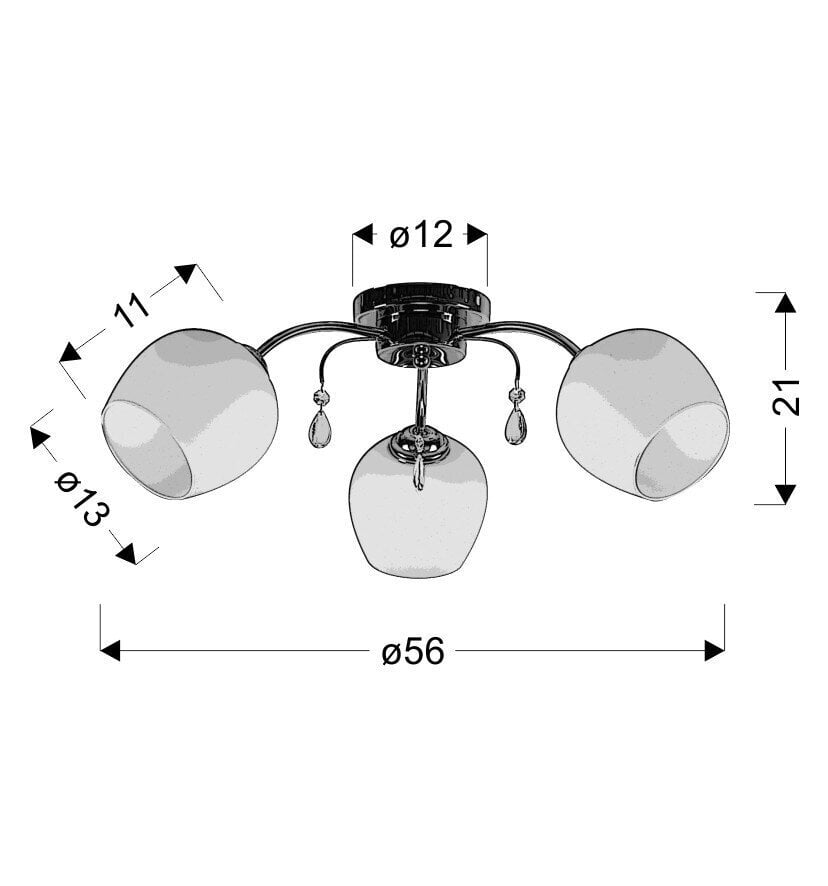 Griestu lampa 5533-77981 cena un informācija | Griestu lampas | 220.lv