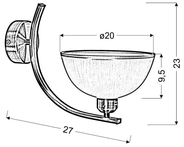 Candellux sienas lampa cena un informācija | Sienas lampas | 220.lv