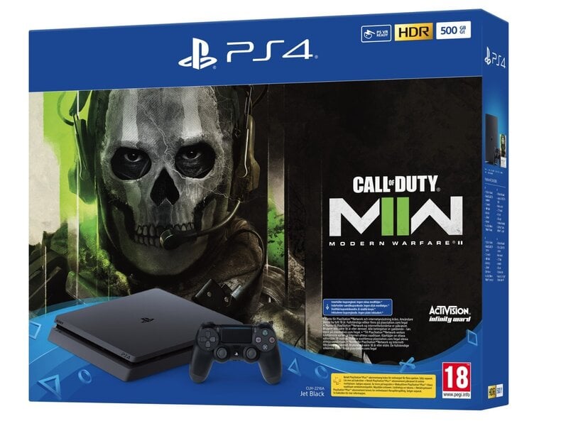 Игровая консоль SONY PlayStation 4 (PS4) Slim 500GB, (Call of Modern Warfare II) цена | 220.lv