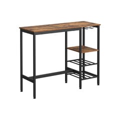 Барный стол 110 х 40 х 90 см., коричневый/черный цена и информация | Кухонные и обеденные столы | 220.lv