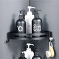 Vannas istabas stūra plaukts Ruhhy, melns cena un informācija | Vannas istabas aksesuāri | 220.lv