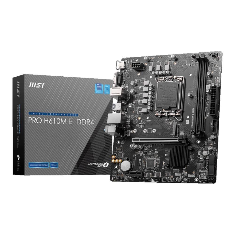 MSI PRO H610M-E DDR4 3200MHZ M.2 mATX LGA1700 цена и информация | Mātesplates | 220.lv