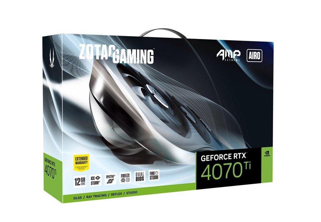 Zotac GAMING GeForce RTX 4070 Ti AMP Extreme AIRO (ZT-D40710B-10P) cena un informācija | Videokartes (GPU) | 220.lv