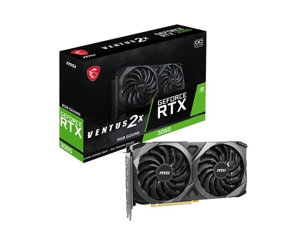 MSI GeForce RTX 3060 VENTUS 2X 8G OC (V397-644R) cena un informācija | Videokartes (GPU) | 220.lv