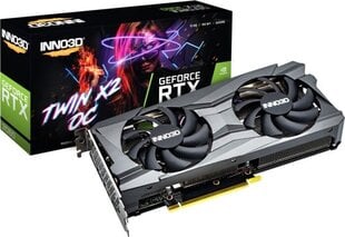 Inno3D GeForce RTX 3060 Twin X2 OC (N30602-12D6X-11902120H) цена и информация | Видеокарты (GPU) | 220.lv