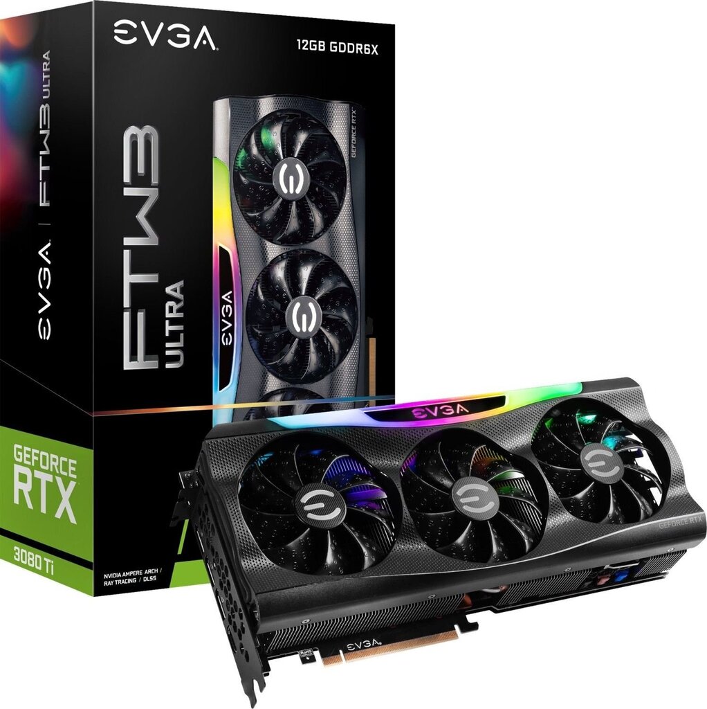 EVGA GeForce RTX 3080 Ti FTW3 Ultra Gaming (12G-P5-3967-KR) cena un informācija | Videokartes (GPU) | 220.lv