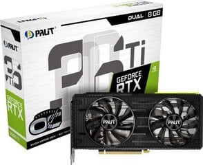 Palit GeForce RTX 3060 Ti Dual 8GB GDDR6 LHR (NE6306T019P2-190AD) cena un informācija | Videokartes (GPU) | 220.lv