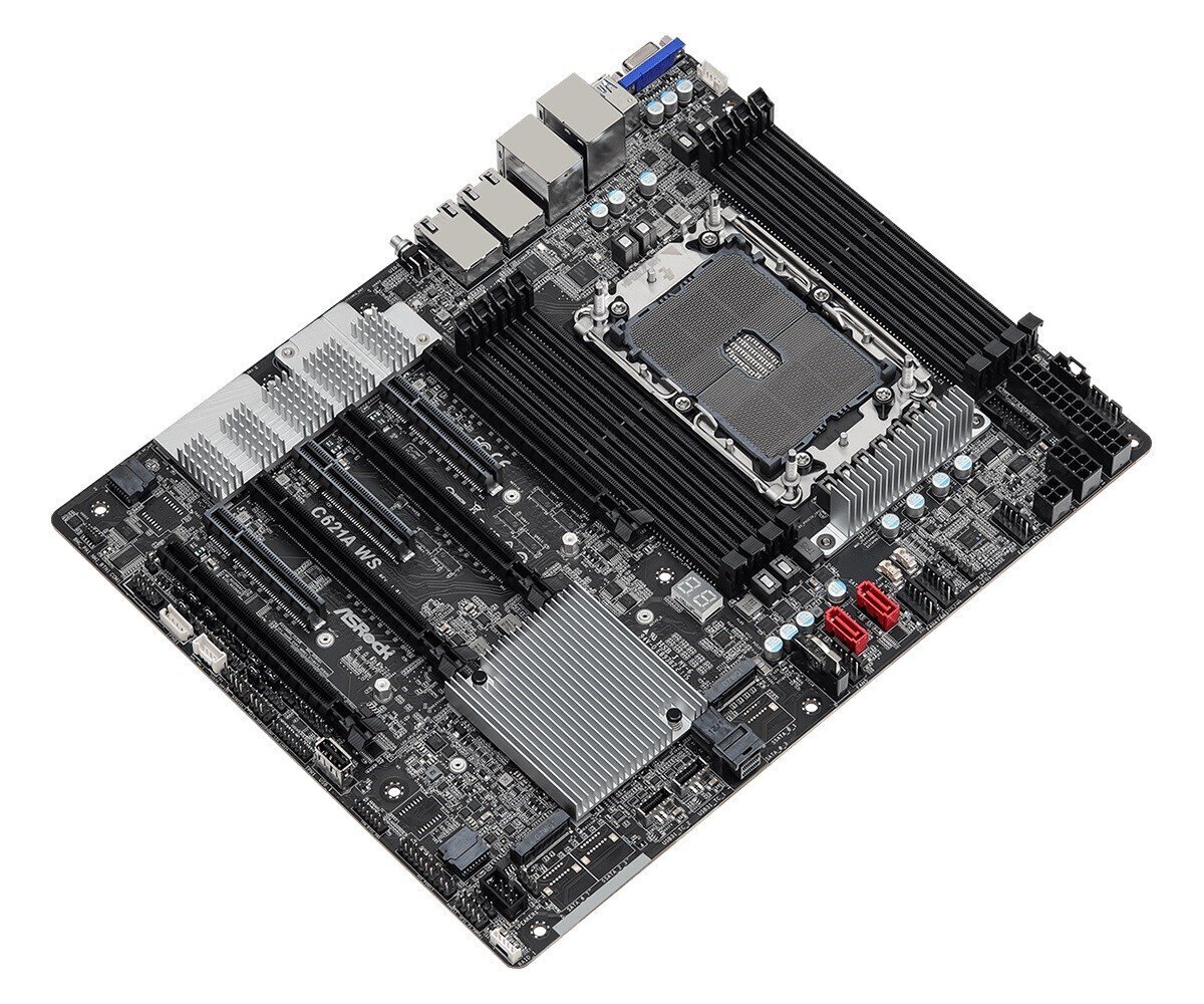 ASRock C621A WS, ATX, LGA4189 (Socket P+), DDR4 cena un informācija | Mātesplates | 220.lv