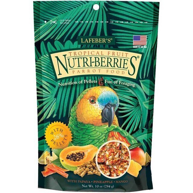 Barība dažādiem papagaiļiem Lafeber's Nutri-Berries Tropical Fruit, 284 g cena un informācija | Putnu barība | 220.lv