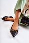 Sieviešu ādas balerīnas apavi ar rotājumu Black Carlos 21163-H cena un informācija | Sieviešu kurpes | 220.lv