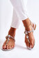 Modes sieviešu sandales, čības ar dekoratīviem kristāla akmeņiem, sudraba smiltis 21098-H cena un informācija | Sieviešu sandales | 220.lv