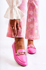 Rozā Millario ādas apavi ar dekorāciju cena un informācija | Sieviešu kurpes | 220.lv