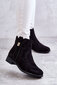 Sieviešu zamšādas kurpes ar ornamentu Black Giana black 21814-H cena un informācija | Sieviešu zābaki, puszābaki | 220.lv