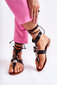 Melnas Shendon šņorējamas sandales ar kristāliem цена и информация | Sieviešu sandales | 220.lv