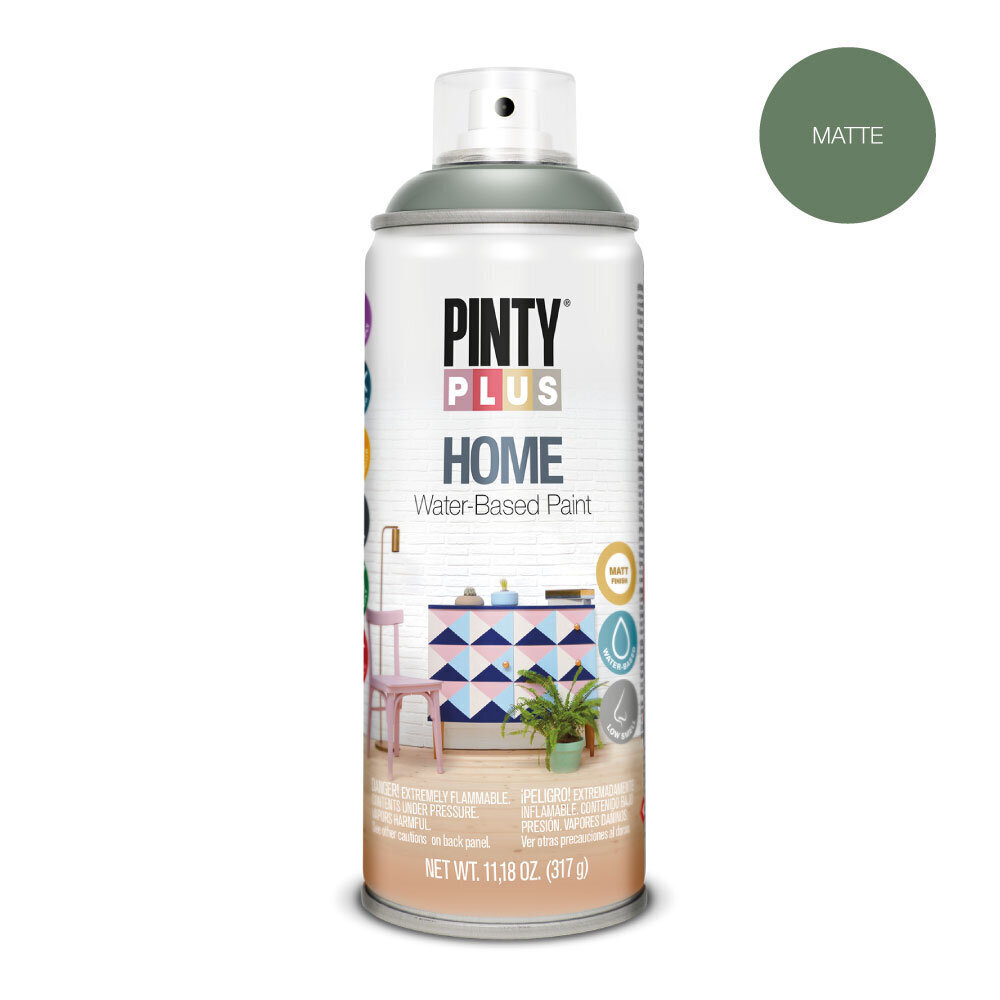 Ūdens bāzes matēta aerosola krāsa Green Wood HOME PintyPlus 400ml cena un informācija | Krāsas | 220.lv