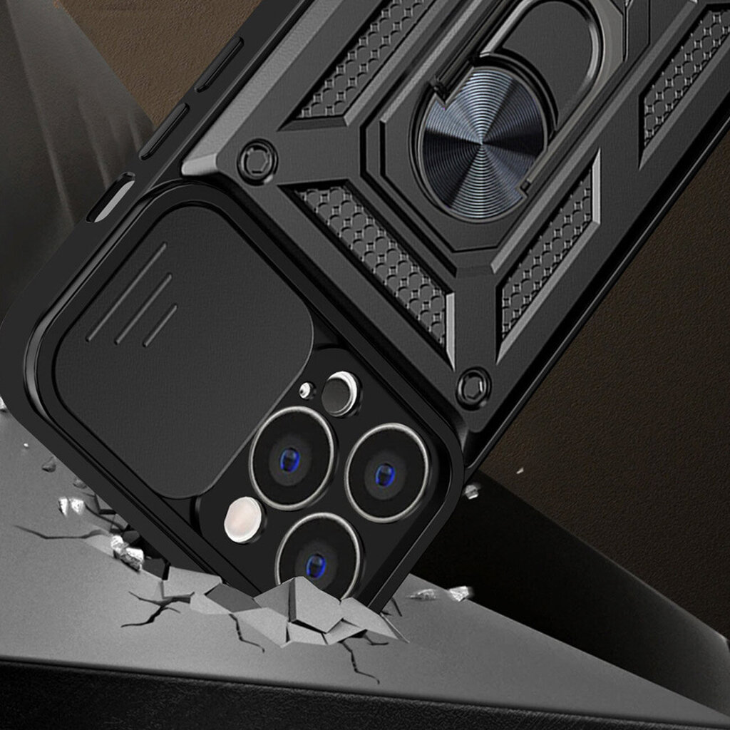 Hybrid Armor Camshield piemērots iPhone 13 Pro Max, rozā cena un informācija | Telefonu vāciņi, maciņi | 220.lv