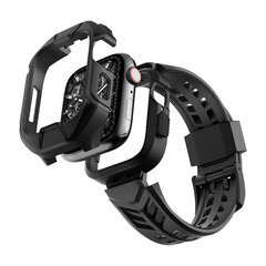 Kingxbar CYF136 2in1 для Apple Watch Ultra, SE, 8, 7, 6, 5, 4, 3, 2, 1 (49, 45, 44, 42 мм), черный цвет цена и информация | Аксессуары для смарт-часов и браслетов | 220.lv