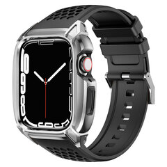 Kingxbar CYF148 2in1 для Apple Watch Ultra, SE, 8, 7, 6, 5, 4, 3, 2, 1 (49, 45, 44, 42 мм), черный цвет цена и информация | Аксессуары для смарт-часов и браслетов | 220.lv